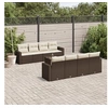 Image de Salon de Jardin avec Coussins 9 pcs, Canapés de Terrasse, Ensemble de Meubles de Patio, Mobilier d'Extérieur, Marron 3251090
