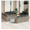 Image de Salon de jardin modulable resine tressee gris 12 pieces x 65.5 x 69