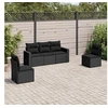 Image de Salon de jardin modulable resine tressee noir 5 pieces x 65.5 x 69 5 personnes
