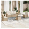 Image de Salon de Jardin avec Coussins 6 pcs, Canapés avec Pieds Réglables, Ensemble de Meubles d'Extérieur Patio Terrasse, 3251135