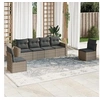 Image de Salon de jardin modulable resine tressee gris 6 pieces x 65.5 x 69 6 personnes