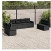 Image de Salon de jardin modulable resine tressee noir 8 pieces x 65.5 x 69 8 personnes