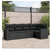 Image de Salon de jardin modulable resine tressee noir 5 pieces 62.0 x 62 x 69 5 personnes