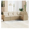 Image de Salon de jardin modulable resine tressee beige 5 pieces 62.0 x 62 x 69