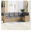 Image de Salon de jardin modulable resine tressee beige 5 pieces 62 x 62 x 69 5 personnes