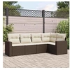 Image de Salon de jardin modulable resine tressee marron 5 pieces 62.0 x 62 x 69 5 personnes