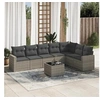 Image de Salon de jardin modulable resine tressee gris 8 pieces 62 x 62 x 69 cm 7 personnes