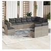 Image de Salon de jardin modulable gris resine tressee 10 personnes 62 x 62 x 69 cm 10 pieces