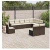 Image de Salon de jardin modulable GENERIQUE resine tressee 10 personnes 10 pieces 62 x 62 x 69 cm marron