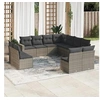 Image de Salon de jardin modulable resine tressee gris 11 pieces x 65.5 x 69 11 personnes