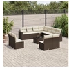 Image de Salon de jardin modulable resine tressee marron 12 pieces x 65.5 x 69