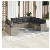 Image de Salon de jardin modulable 9 pieces 9 personnes resine tressee 62 x 62 x 69 cm gris