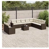 Image de Salon de Jardin avec Coussins 11 pcs, Canapés de Terrasse, Ensemble de Meubles de Patio, Mobilier d'Extérieur, Marron 3251520
