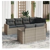 Image de Salon de jardin modulable resine tressee 7 pieces gris 62 x 62 x 69 cm
