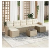 Image de Salon de Jardin avec Coussins 8 pcs, Canapés avec Pieds Réglables, Ensemble de Meubles d'Extérieur Patio Terrasse, 3251685