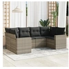 Image de Salon de Jardin avec Coussins 6 pcs, Canapés de Terrasse, Ensemble de Meubles de Patio, Mobilier d'Extérieur, Gris 3251719