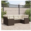 Image de Salon de jardin modulable resine tressee 6 personnes marron 62 x 62 x 69 cm 6 pieces