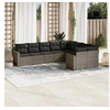 Image de Salon de Jardin avec Coussins 9 pcs, Canapés de Terrasse, Ensemble de Meubles de Patio, Mobilier d'Extérieur, Gris 3251777