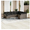 Image de Salon de Jardin avec Coussins 10 pcs, Canapés de Terrasse, Ensemble de Meubles de Patio, Mobilier d'Extérieur, Gris 3251797