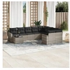 Image de Salon de jardin modulable gris 9 personnes resine tressee 62 x 62 x 69 cm 10 pieces
