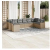 Image de Salon de Jardin avec Coussins 10 pcs, Canapés de Terrasse, Ensemble de Meubles de Patio, Mobilier d'Extérieur, Beige 3251806