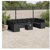 Image de Salon de Jardin avec Coussins 11 pcs, Canapés de Terrasse, Ensemble de Meubles de Patio, Mobilier d'Extérieur, Noir 3251812