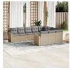 Image de Salon de jardin modulable resine tressee beige 10 pieces 62 x 65.5 x 69 cm