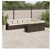 Image de Salon de Jardin avec Coussins 10 pcs, Canapés de Terrasse, Ensemble de Meubles de Patio, Mobilier d'Extérieur, Marron 3251830