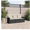 Image de Salon de jardin modulable resine tressee 3 personnes noir 62 x 55 x 69 cm 3 pieces