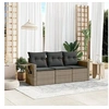 Image de Salon de jardin modulable resine tressee gris 3 pieces x 62 x 69 3 personnes