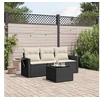 Image de Salon de Jardin avec Coussins 4 pcs, Canapés de Terrasse, Ensemble de Meubles de Patio, Mobilier d'Extérieur, Noir 3252203