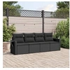 Image de Salon de jardin modulable resine tressee noir 4 pieces x 62 x 69 4 personnes