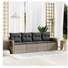 Image de Salon de jardin modulable resine tressee gris 4 pieces x 62 x 69 4 personnes