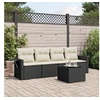 Image de Salon de jardin modulable GENERIQUE resine tressee 4 personnes 5 pieces 62 x 55 x 69 cm noir