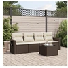Image de Salon de jardin modulable resine tressee marron 5 pieces x 62 x 69 4 personnes