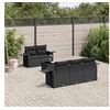 Image de Salon de Jardin avec Coussins 6 pcs, Canapés de Patio, Ensemble de Meubles, Mobilier de Terrasse Extérieur, Noir 3252232