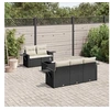 Image de Salon de Jardin avec Coussins 6 pcs, Canapés de Patio, Ensemble de Meubles, Mobilier de Terrasse Extérieur, Noir 3252233