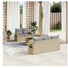 Image de Salon de jardin modulable GENERIQUE 6 pieces 5 personnes resine tressee 62 x 55 x 69 cm beige