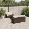 Image de Salon de jardin modulable rotin marron 6 pieces x 62 x 69 5 personnes