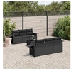 Image de Salon de Jardin avec Coussins 7 pcs, Canapés de Patio, Ensemble de Meubles, Mobilier de Terrasse Extérieur, Noir 3252242
