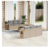 Image de Salon de jardin modulable rotin beige 7 pieces x 62 x 69 6 personnes
