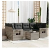 Image de Salon de jardin modulable resine tressee gris 7 pieces x 62 x 69