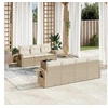 Image de Salon de jardin modulable resine tressee beige 8 pieces 62 x 55 x 69 cm 7 personnes