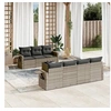 Image de Salon de jardin modulable resine tressee gris 7 personnes 62 x 55 x 69 cm 8 pieces