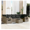 Image de Salon de jardin modulable rotin gris 8 pieces x 62 x 69 7 personnes