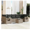 Image de Salon de Jardin avec Coussins 8 pcs, Canapés de Patio, Ensemble de Meubles, Mobilier de Terrasse Extérieur, Gris 3252279