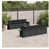 Image de Salon de Jardin avec Coussins 9 pcs, Canapés de Terrasse, Ensemble de Meubles de Patio, Mobilier d'Extérieur, Noir 3252282
