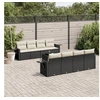 Image de Salon de Jardin avec Coussins 9 pcs, Canapés de Terrasse, Ensemble de Meubles de Patio, Mobilier d'Extérieur, Noir 3252283