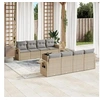 Image de Salon de jardin modulable beige resine tressee 9 pieces 55 x 62 x 69 cm