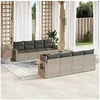 Image de Salon de jardin modulable resine tressee gris 9 pieces x 62 x 69